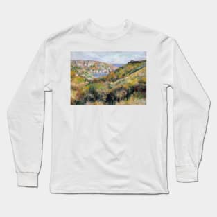 Hills around the Bay of Moulin Huet, Guernsey by Auguste Renoir Long Sleeve T-Shirt